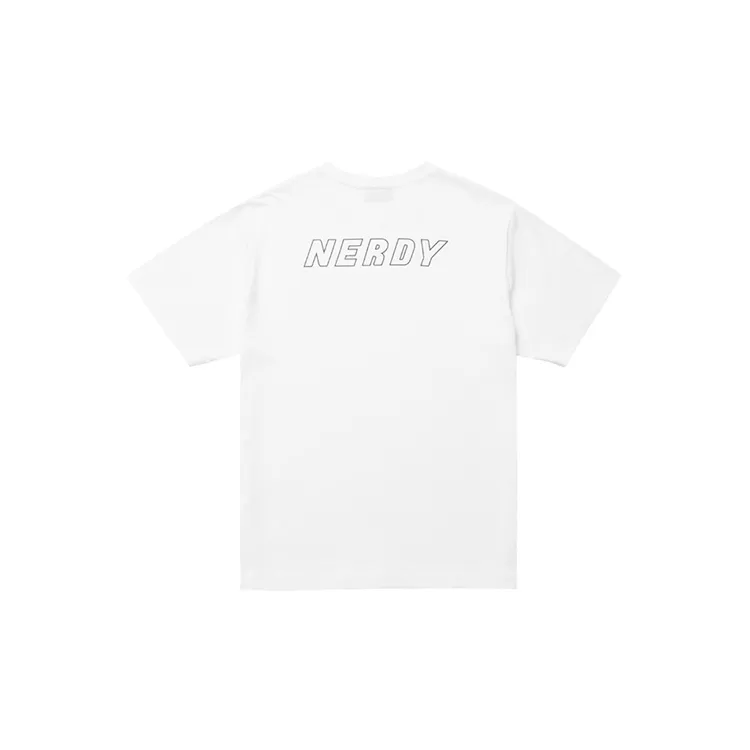 NERDY Straight T Shirt Unisex White-1