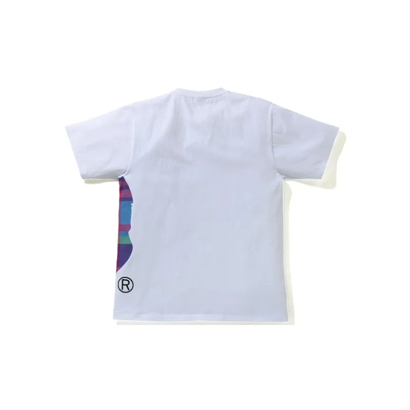 Bape Check Side Big Ape Head Tee-7