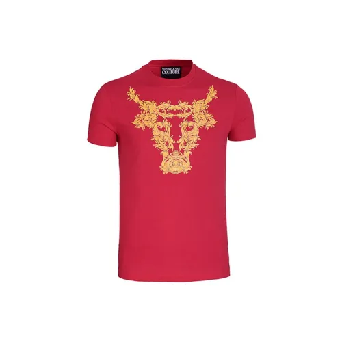 VERSACE JEANS COUTURE T-Shirts Men Red