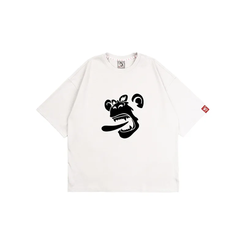 WOOKONG Straight T Shirt Unisex White-1