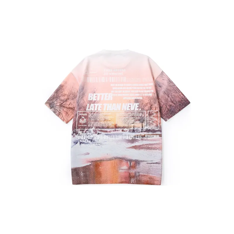 GENANX T Shirt Unisex Orange Pink-1