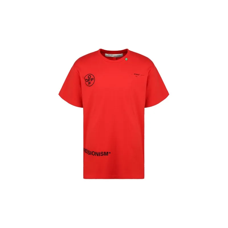 OFF WHITE Impressionism Diagonal Stencil Tee-1