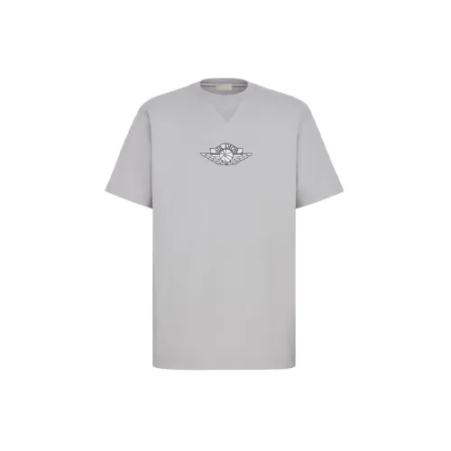 Jordan X DIOR T-Shirts Men Gray