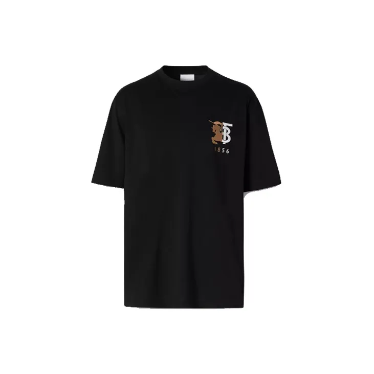 Burberry Male Contrast Logo T-shirt Black -0