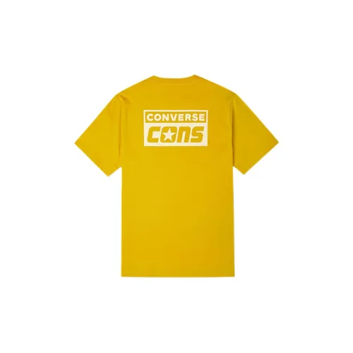 Converse Letters T-Shirts Men Yellow