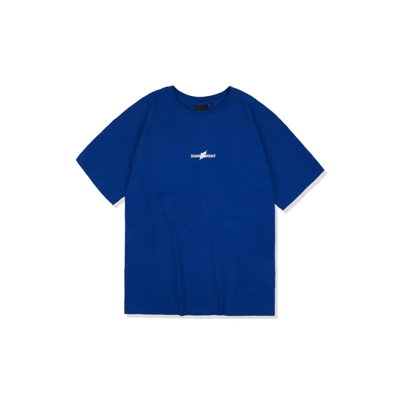 Suamoment Short Sleeved T Shirt Unisex Blue-1