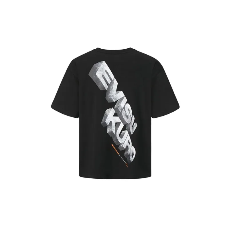 EVISU Straight T-Shirt Men's Black-1