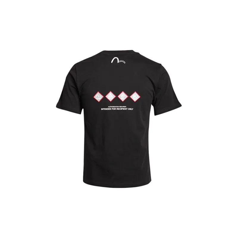 EVISU Straight Long Sleeved T Shirt Men's Black-1