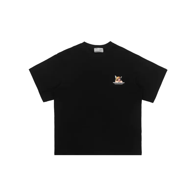 HARSH AND CRUEL Crew Neck Loose Fit Straight Short Sleeved T Shirt Unisex-1