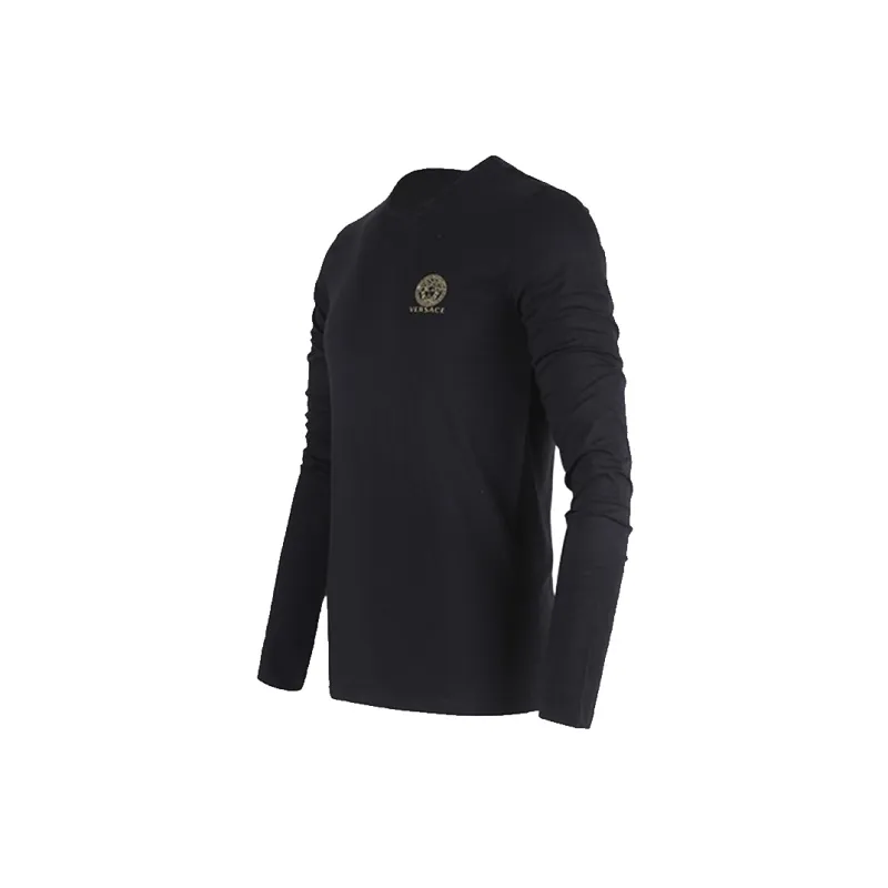 VERSACE Logo print Long sleeved T shirt-2
