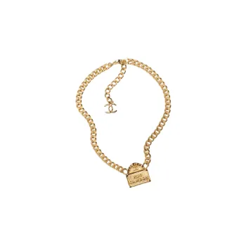 CHANEL Necklaces Women's Gold