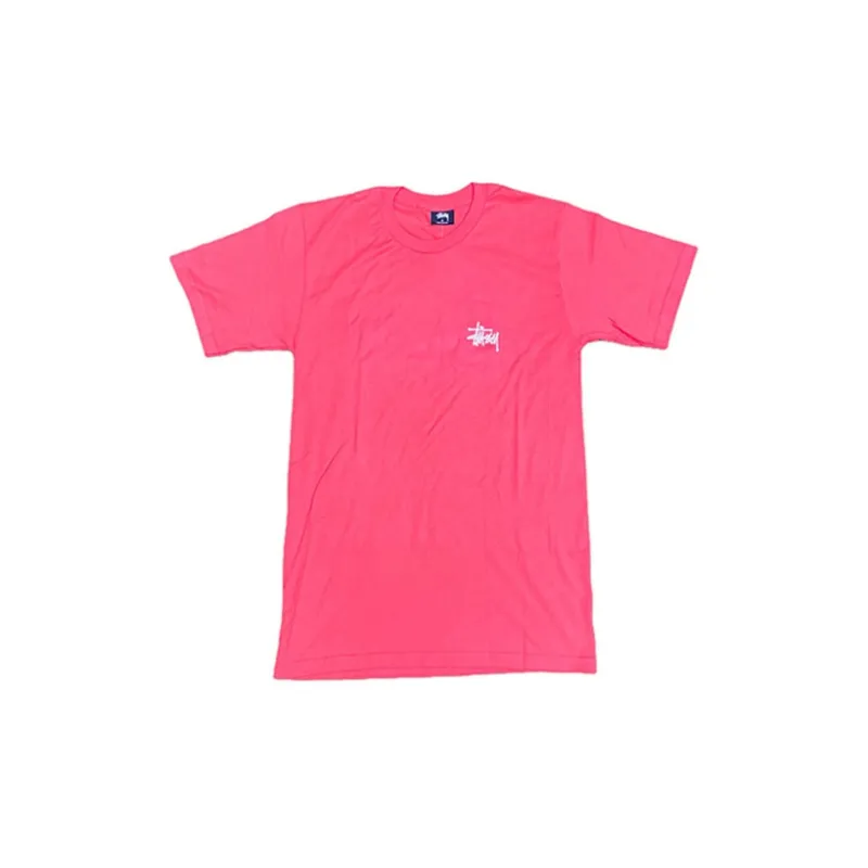 Stussy T Shirts Unisex Rose Red-1
