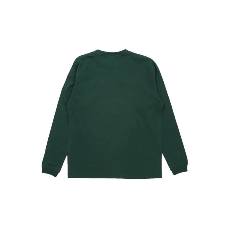 Thrasher Straight Long-Sleeved T-Shirt Japan Version Unisex Green-1