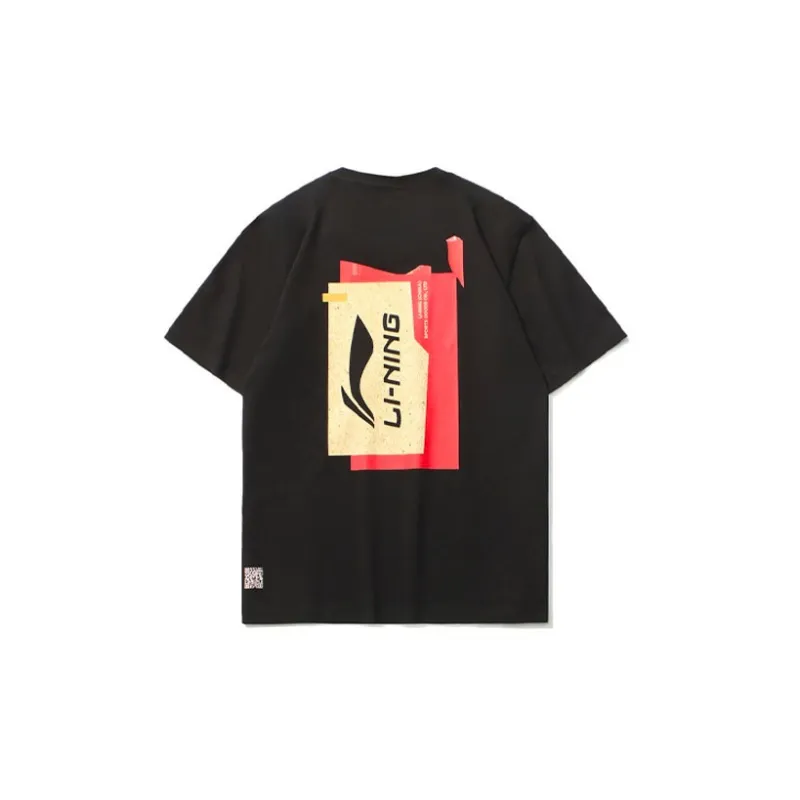 LiNing T Shirts Unisex Black-1