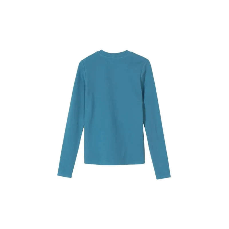 Stussy Baby Rib Long Sleeve Tee 'Black'-7