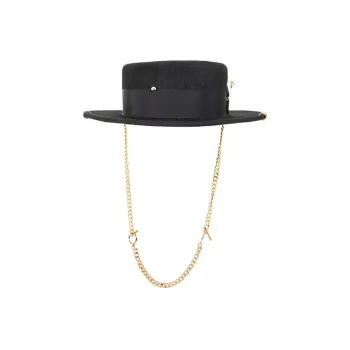 RUSLAN BAGINSKIY Chain Detail Boater Hat