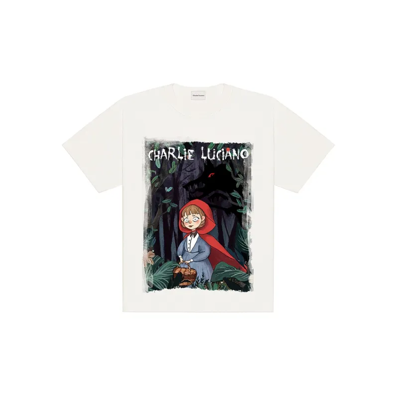 Charlie Luciano Drop Shoulder Sleeve T Shirt Unisex White-1