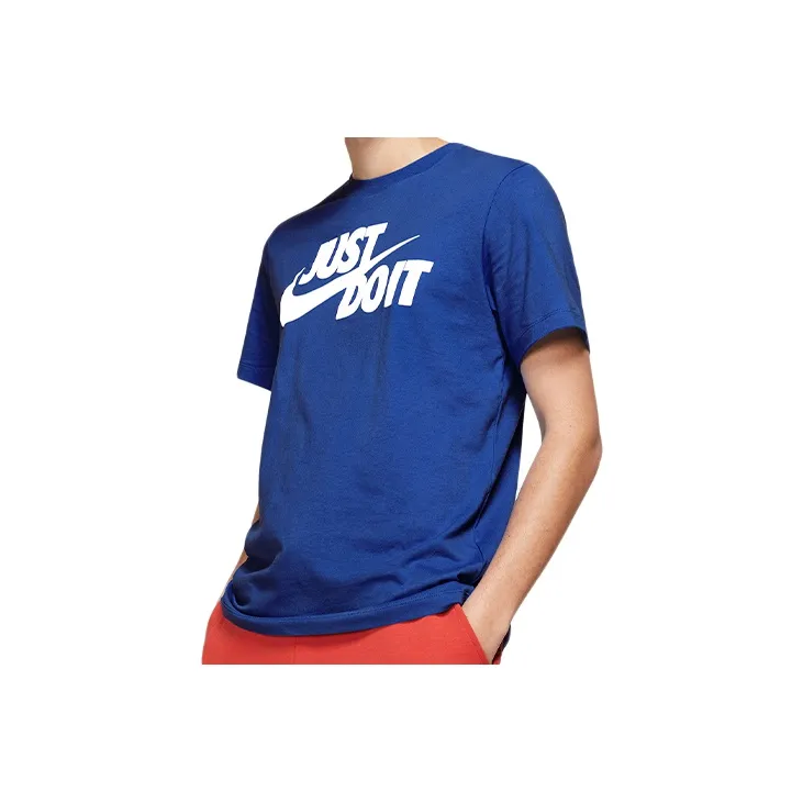 Nike T Shirts Men Royal Blue-1