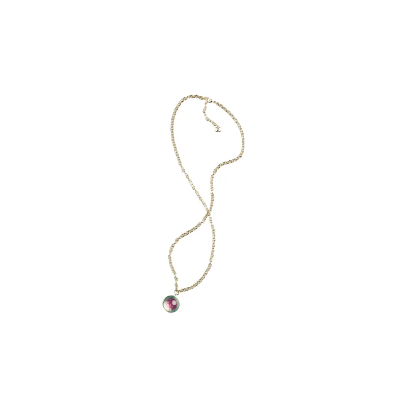 CHANEL Necklaces Women's Green/Pink-1