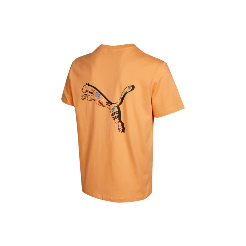 PUMA T Shirts Men Orange-1