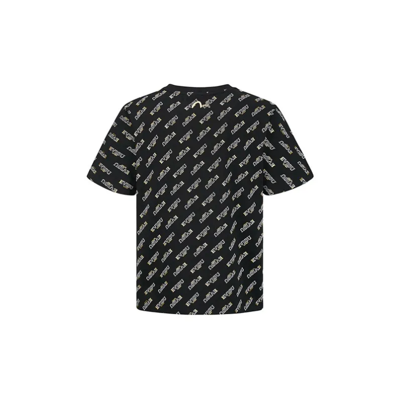 EVISU SS20 Straight T Shirt Men's Black-1