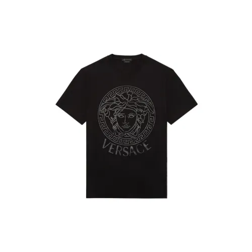 VERSACE Men’s T-shirt Medusa Printing Tee Black
