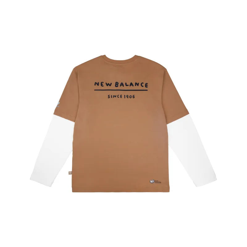 New Balance x Zero Per Zero Set in Sleeve T Shirt Unisex Khaki-1