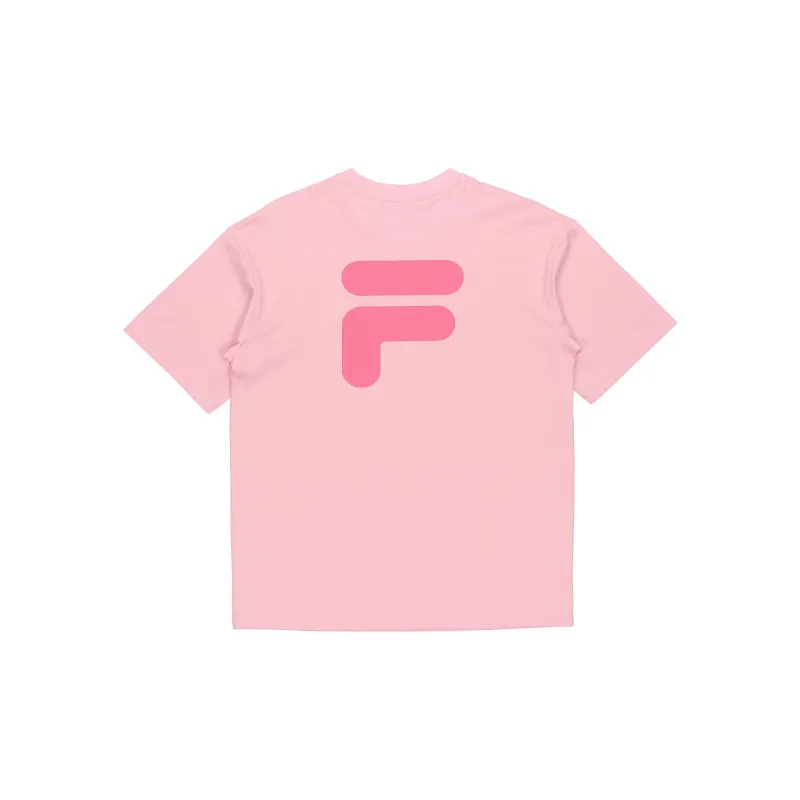 FILA FUSION T Shirt Unisex Youth Pink-1