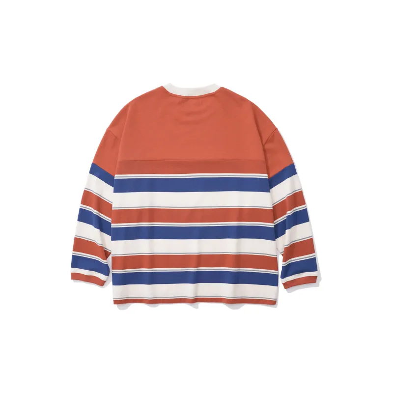 UNVESNO SS21 Straight Long Sleeved T Shirt Unisex Orange-1