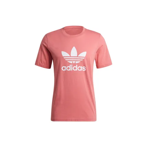 Adidas Originals Trefoil T-Shirts Men Rose Red