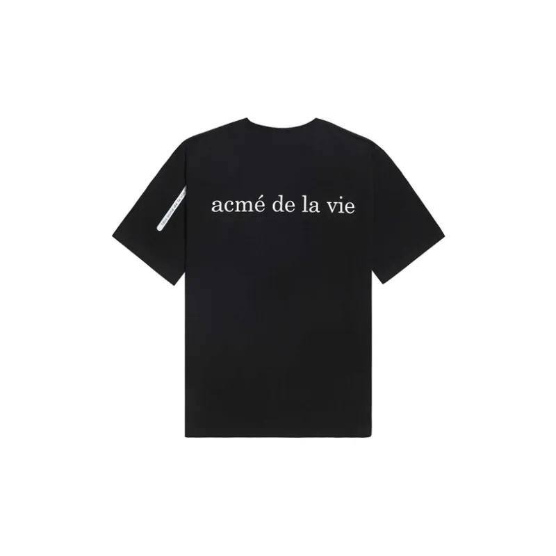 Acme De La Vie/ADLV Crew Neck Loose Fit Straight Short Sleeved T Shirt Unisex Black-1
