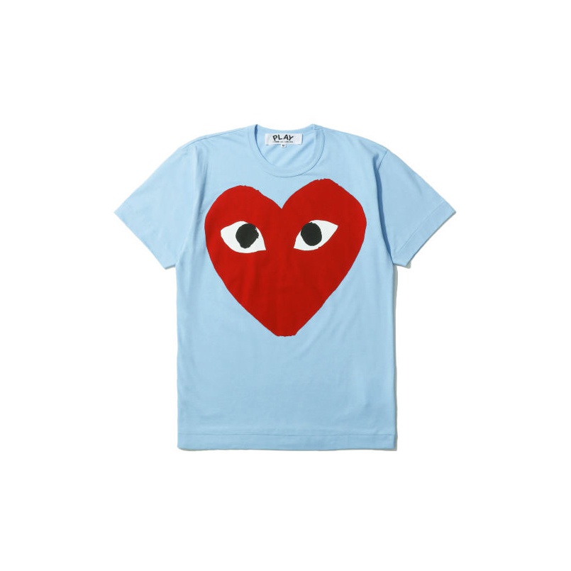 Cdg Play Blue Tops on Sale Authentic POIZON