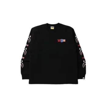 A BATHING APE Wgm Shark Relaxed Fit L/S Tee