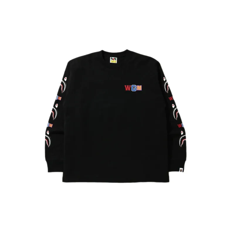 Bape Wgm Shark Relaxed Fit L/S Tee-0