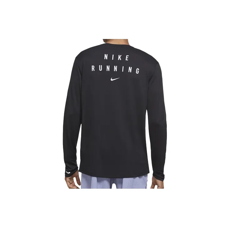 Nike MILER T Shirts Men Black-1