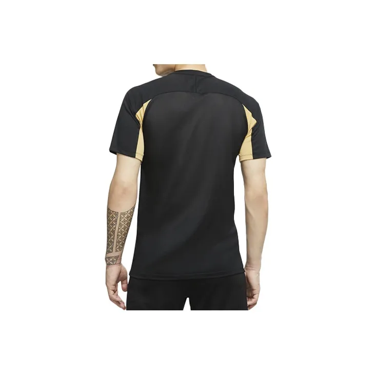 Nike Dri Fit Soccer Jerseys Men Black White Gold-1