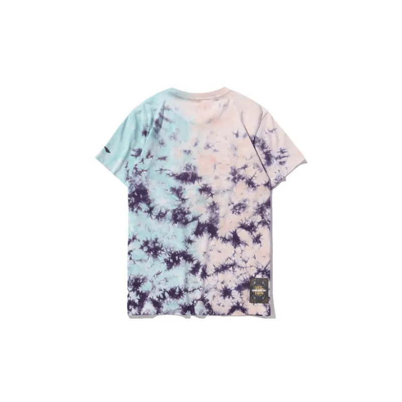 LiNing CF T-Shirt Men's Blue Purple Tie-Dye-1