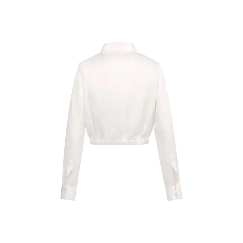 Valeria Obbaco Crop Tops Women's White-1