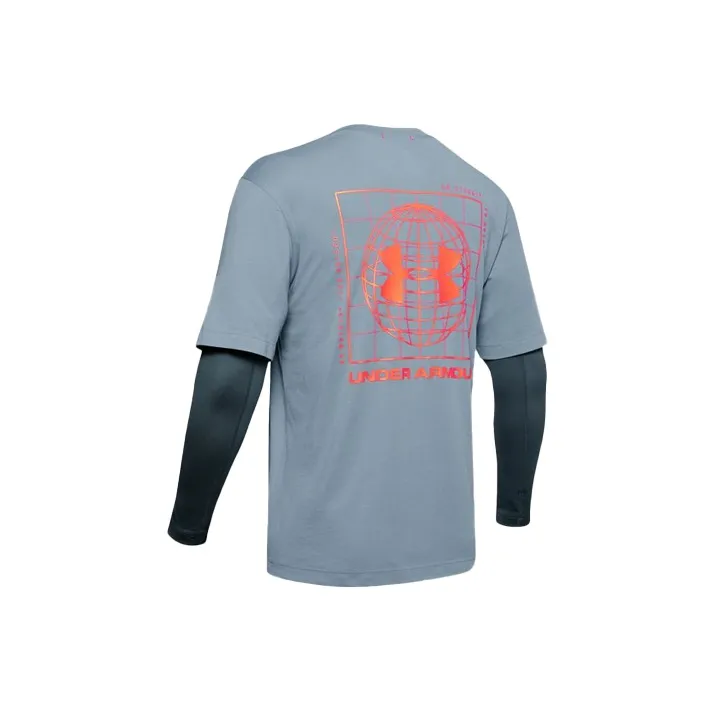 Under Armour T Shirt Men's Gray Blue-1