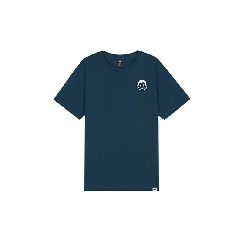 New Balance Noritake Collection Set in Sleeve T Shirt Unisex Navy Blue-1