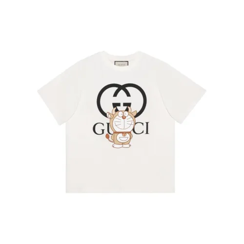 Gucci x Doraemon Joint SS21 New Year Special Doraemon Printed Loose Round Neck T-Shirt For Men