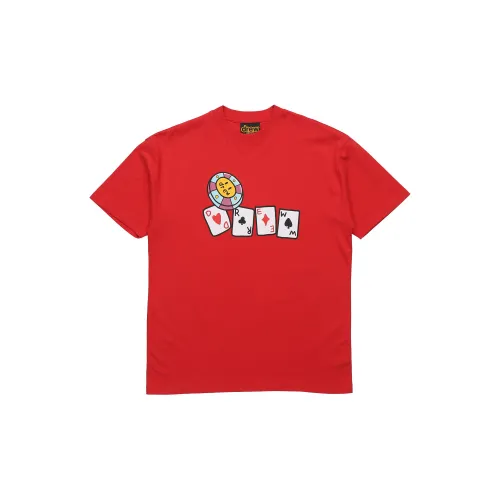 Drew House Smiley Collection T-Shirts Unisex Red