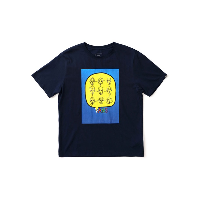 Blue and yellow vans shirt online