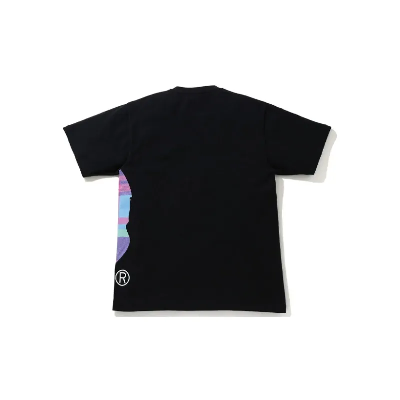 Bape Check Side Big Ape Head Tee-3