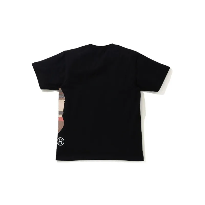 Bape Check Side Big Ape Head Tee-1