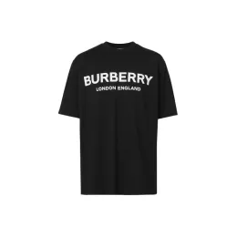 Burberry Cotton Printing T-Shirt Black-0