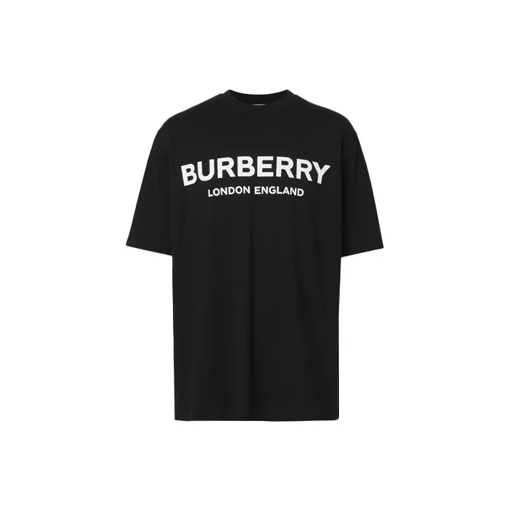Burberry Cotton Printing T-Shirt Black-0