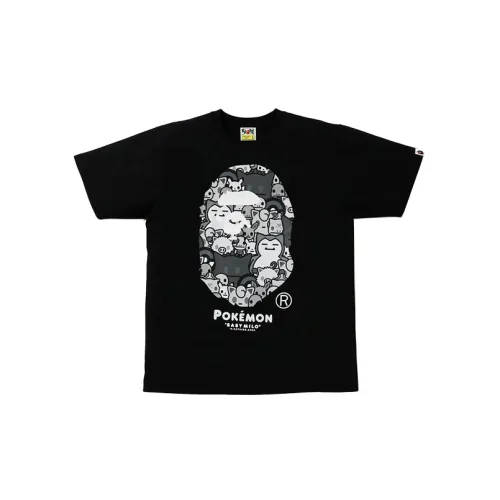 Pokemon X A BATHING APE Ape Head Series T-Shirts Unisex