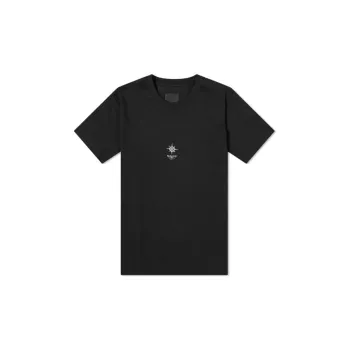 Givenchy Short Sleeve Flower Cross Slim Fit T Shirt