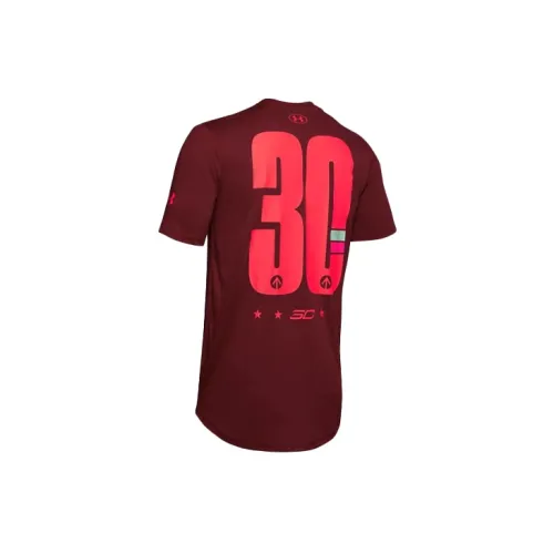 Under Armour T-Shirts Men Burgundy